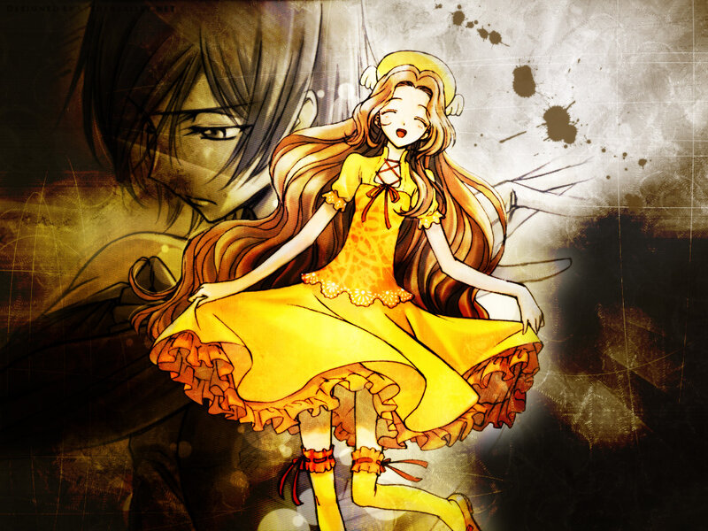 Anime Girl in Yellow Dress — Dramatic, Manga