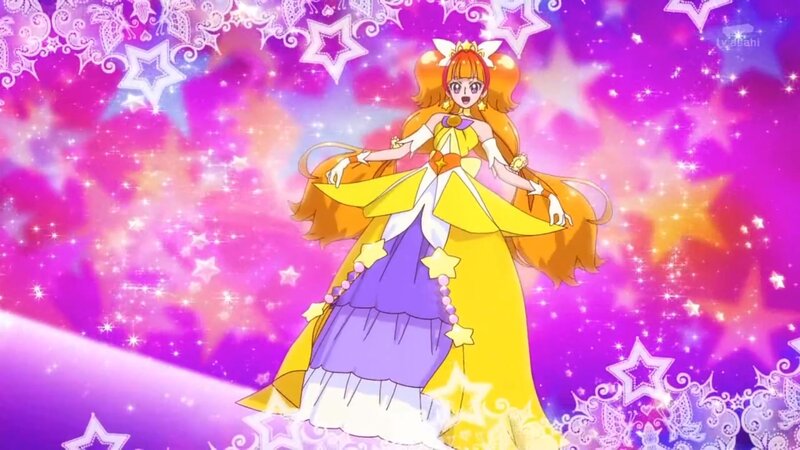 Anime Girl in Yellow Dress — Purple