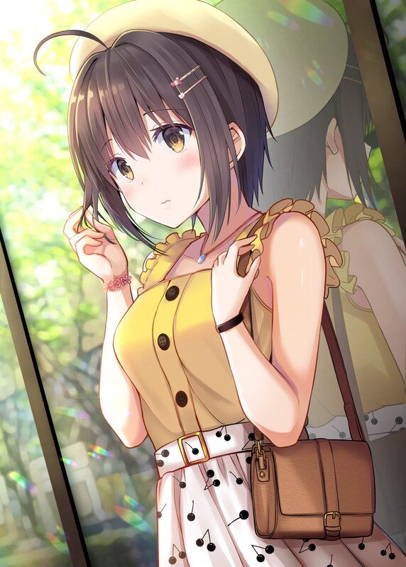 Anime Girl in Yellow Dress — Serene, Afternoon