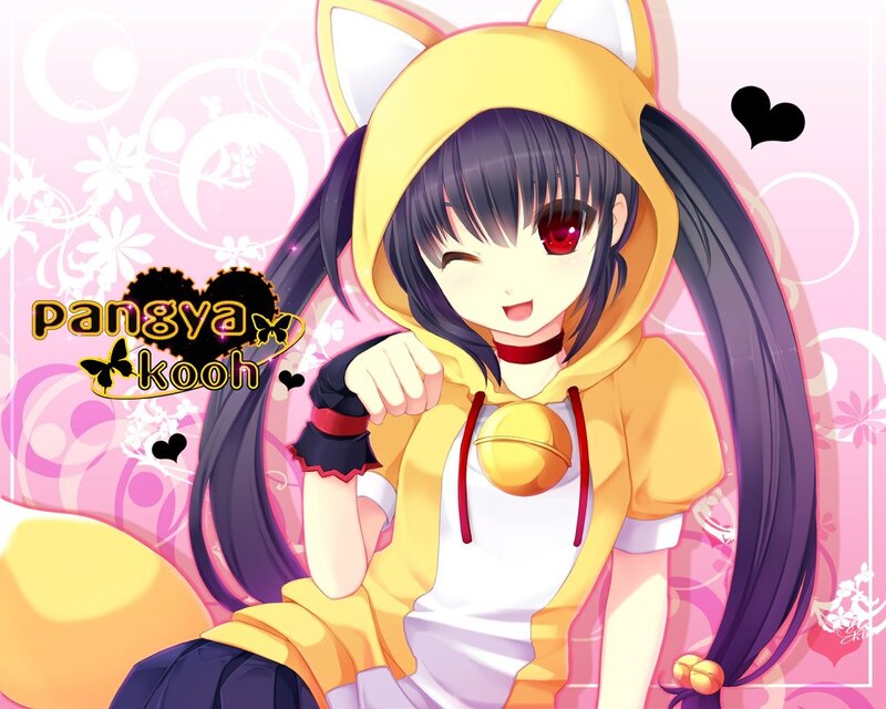 anime girl in yellow hoodie