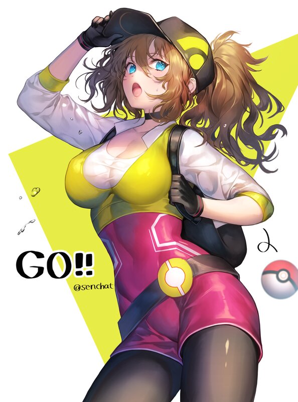 Anime Girl in Yellow Outfit — Energetic, Digital Art