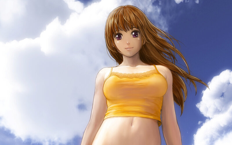 anime girl in yellow top