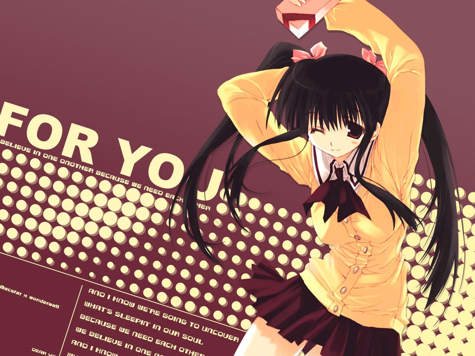 anime girl in yellow uniform