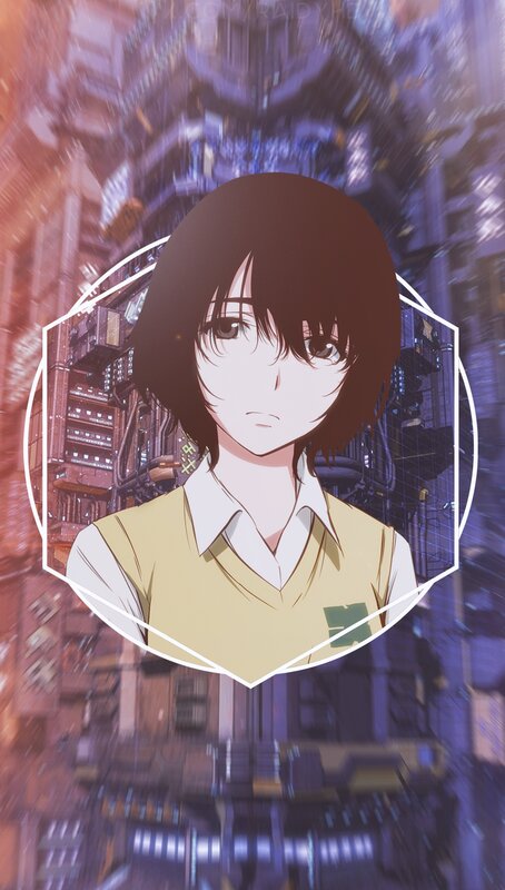 Anime Girl in Yellow Vest — Brown