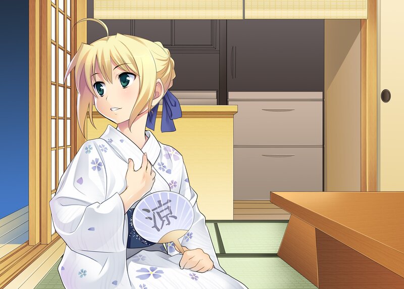 anime girl in yukata