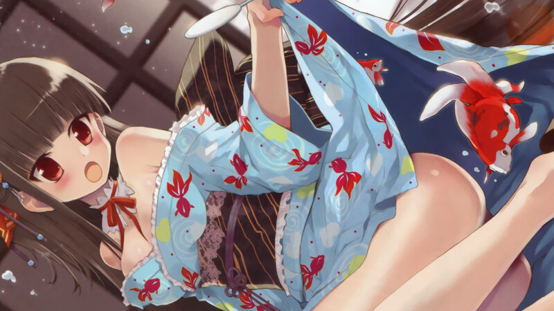 anime girl in yukata