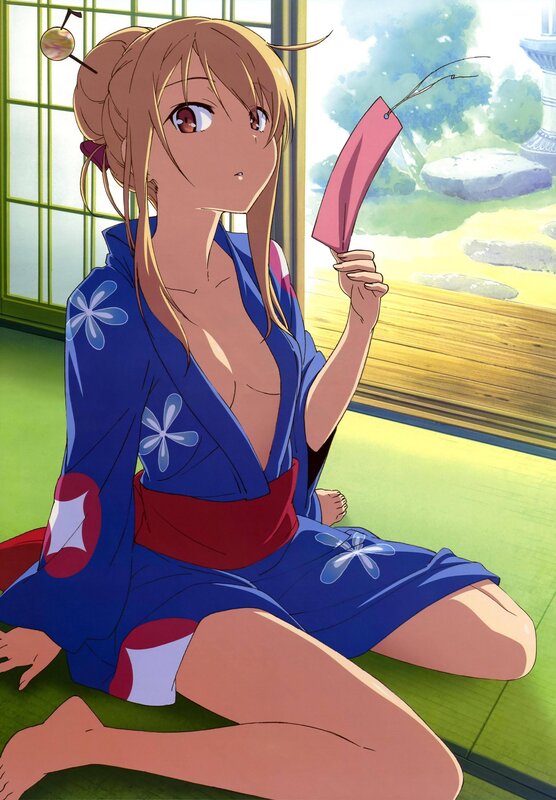 anime girl in yukata