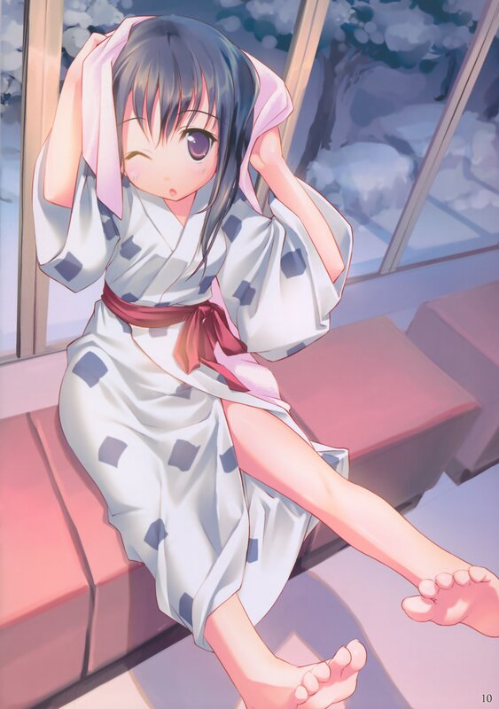 anime girl in yukata