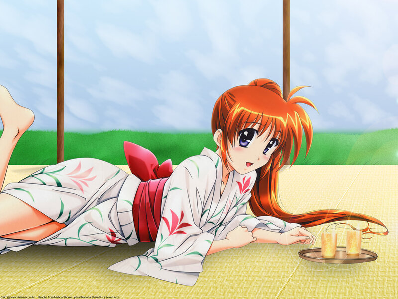Anime Girl in Yukata — Orange