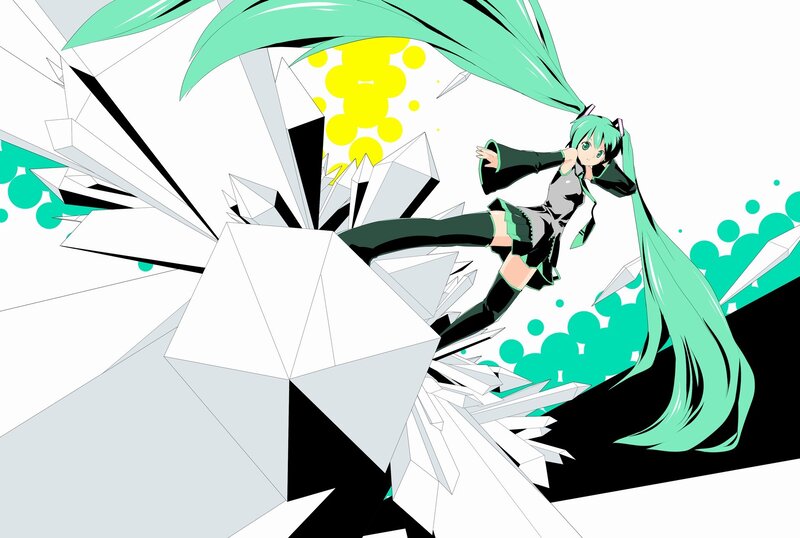 Anime Girl Kicking Crystals