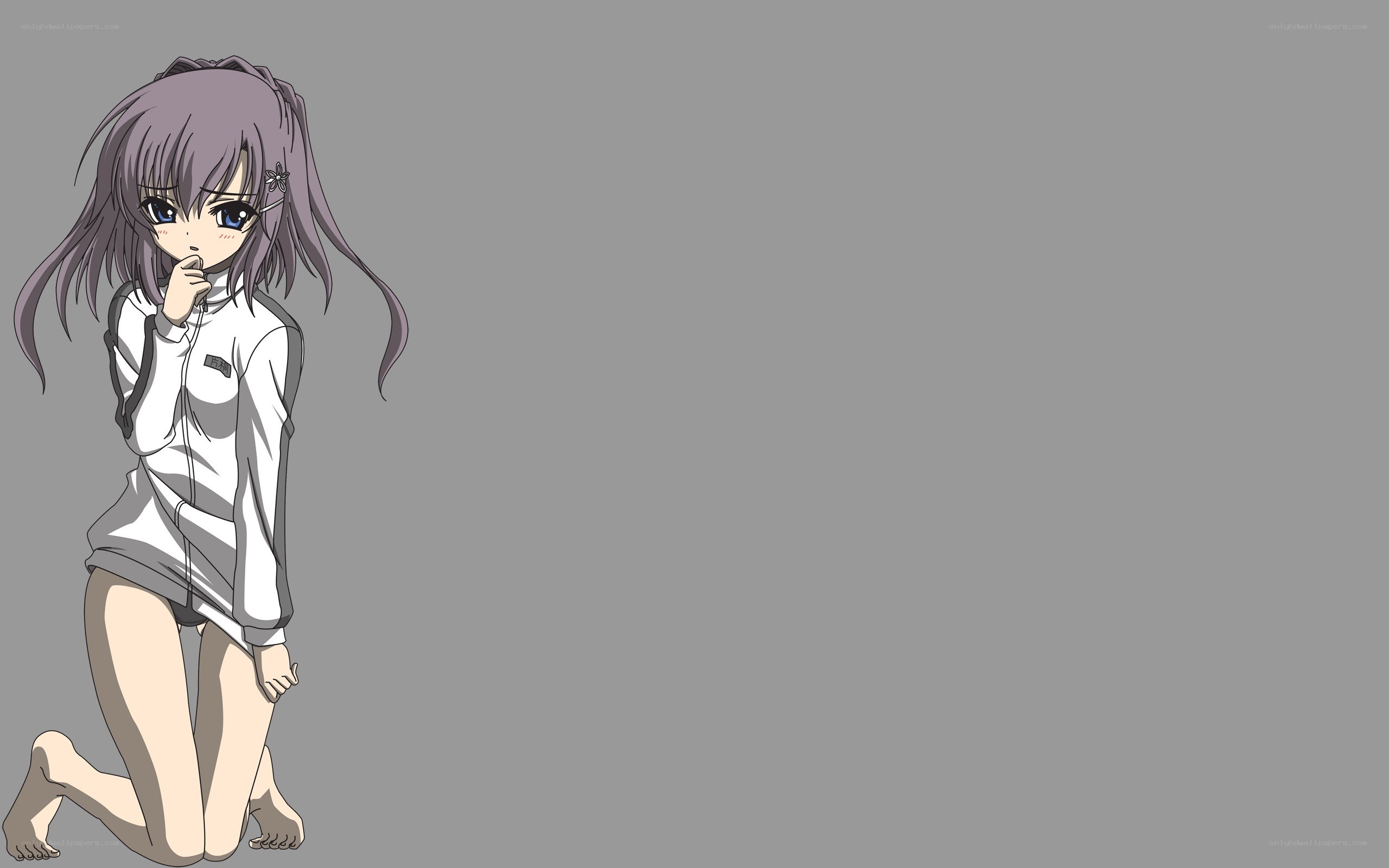 anime girl kneeling