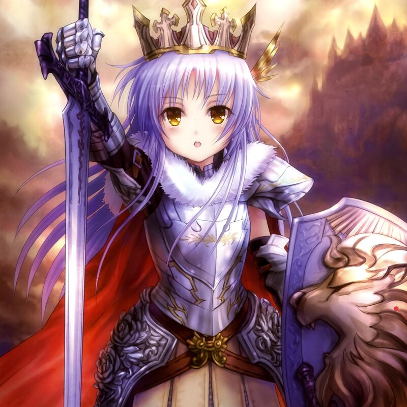 Anime Girl Knight — Purple