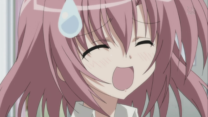 anime girl laughing
