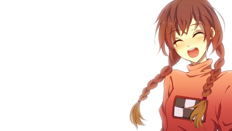 anime girl laughing
