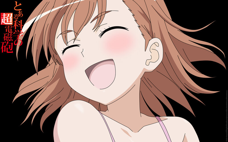 Anime Girl Laughing — Brown, Joyful