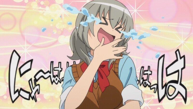 anime girl laughing hard