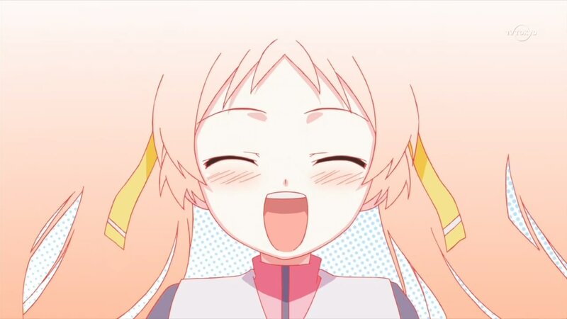 Anime Girl Laughing — Pink, Joyful, Hair