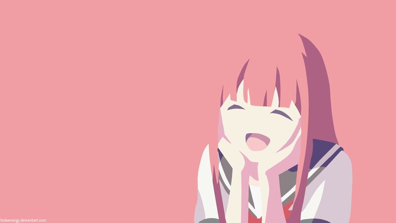 Anime Girl Laughing — Pink, Joyful