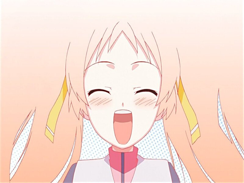 Anime Girl Laughing — Pink