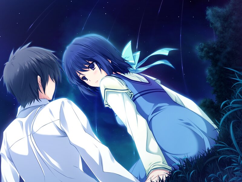 Anime Girl Leaning on Boy