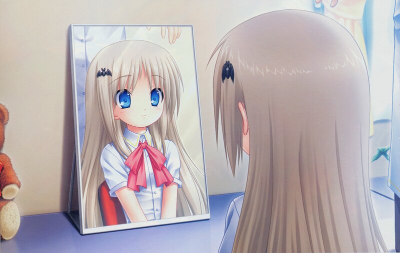Anime Girl Looking at Photo