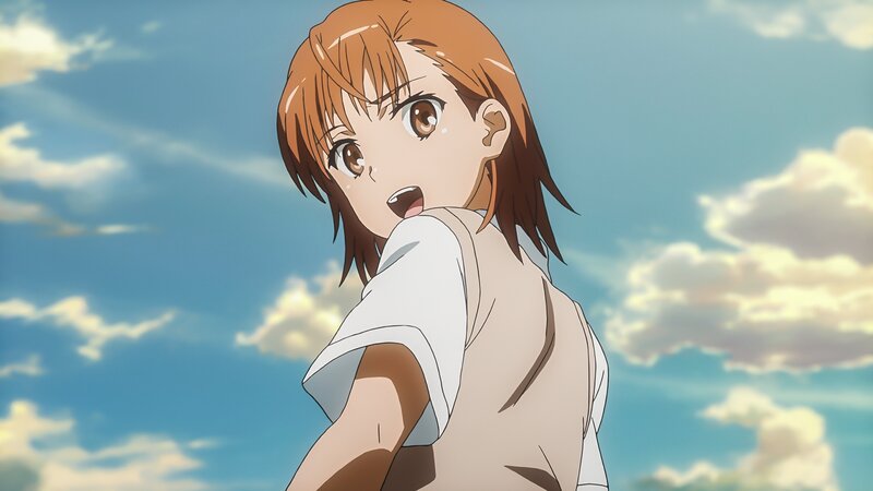 Anime Girl Looking Back — Blue