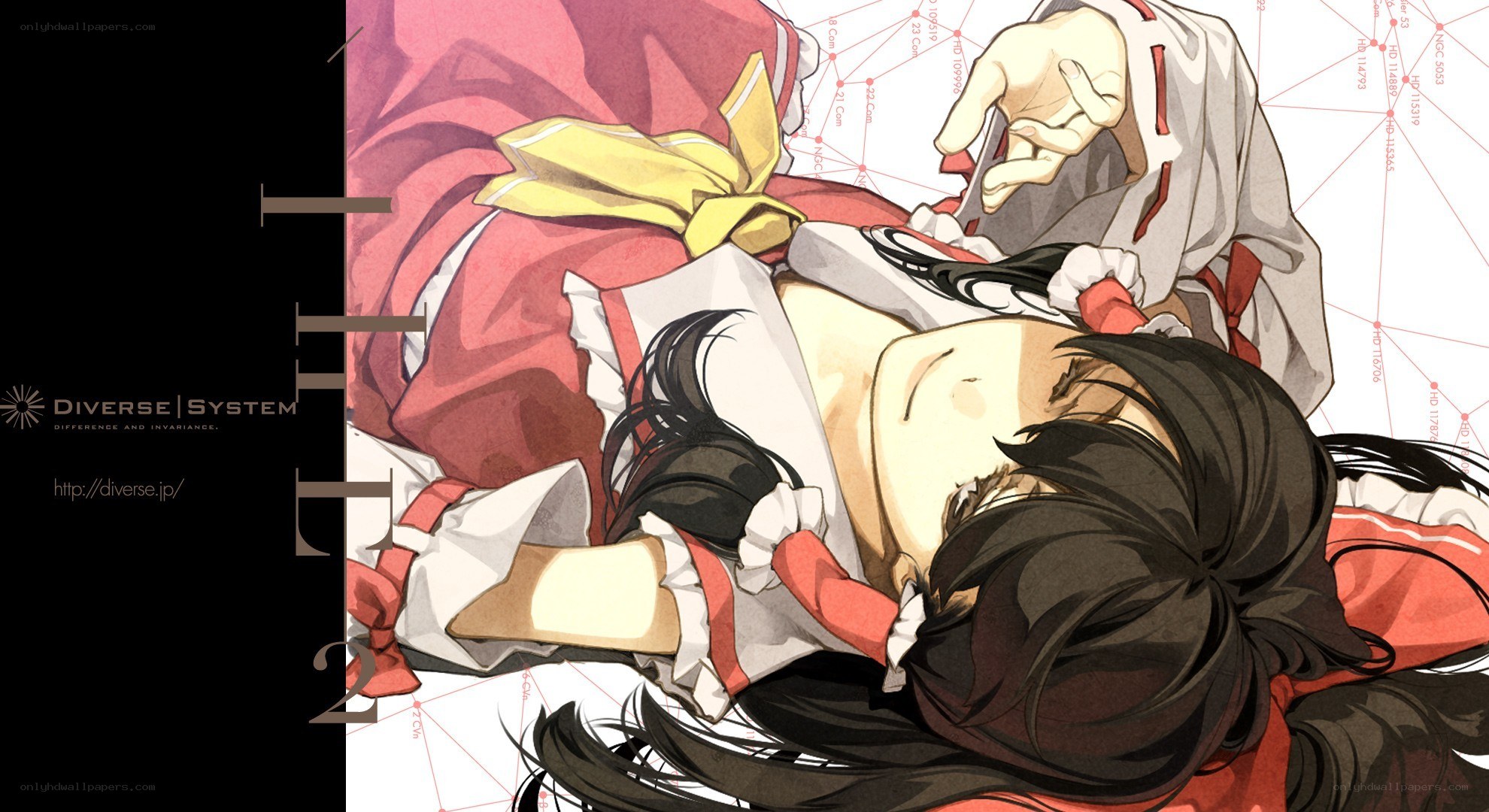 anime girl lying down