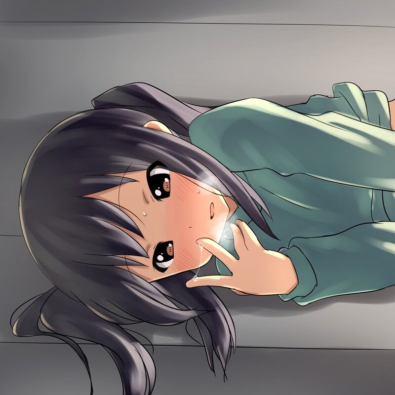 anime girl lying down