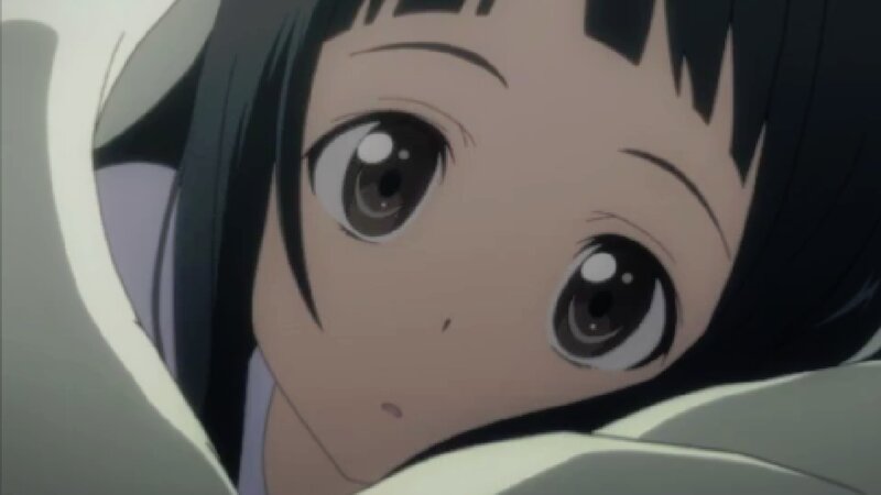 Anime Girl Lying Down — Black, Calm, Eyes