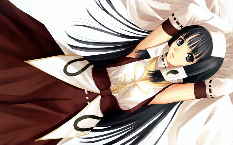Anime Girl Lying Down — Black, Calm, Manga
