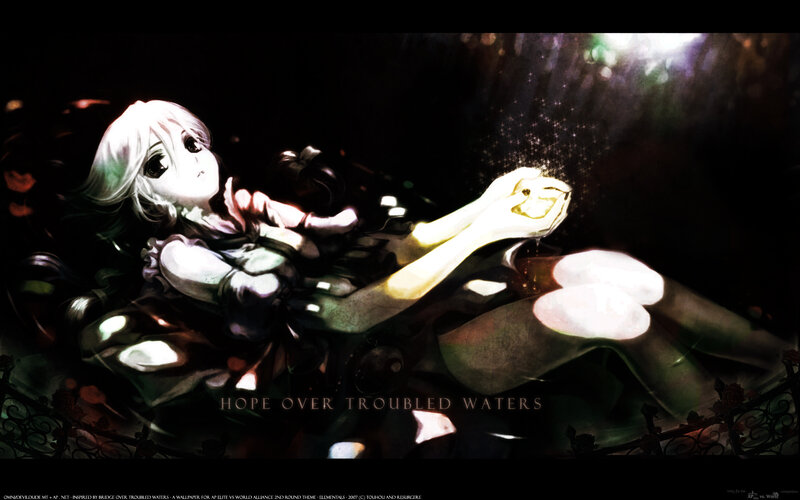 Anime Girl Lying Down — Black, Dramatic
