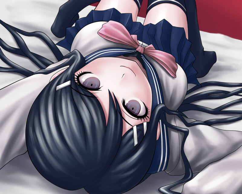 Anime Girl Lying Down — Blue, Calm, Manga, Bed