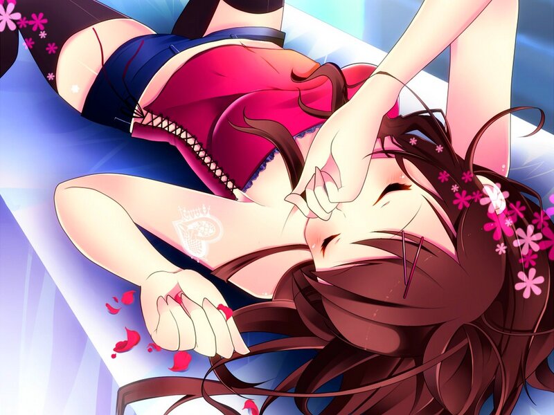 Anime Girl Lying Down — Blue, Calm, Manga