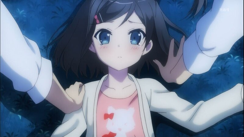 Anime Girl Lying Down — Blue, Dramatic, Night