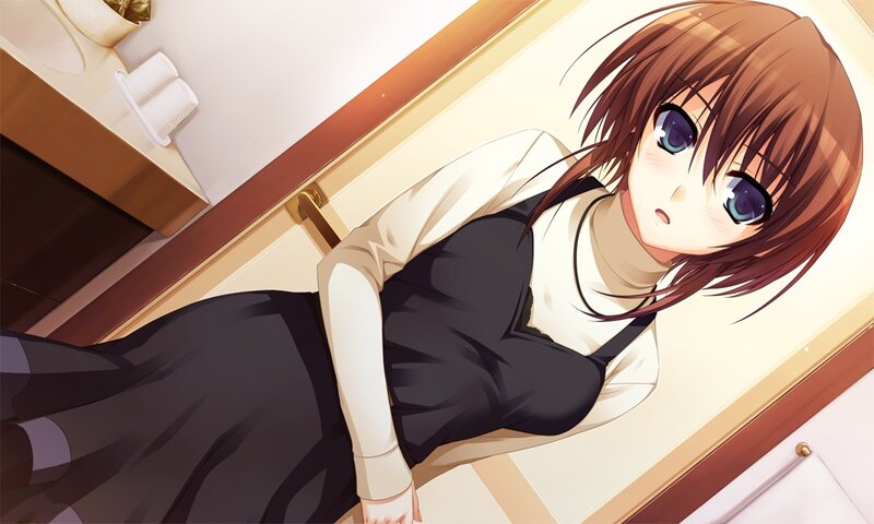 Anime Girl Lying Down — Brown, Calm, Dress