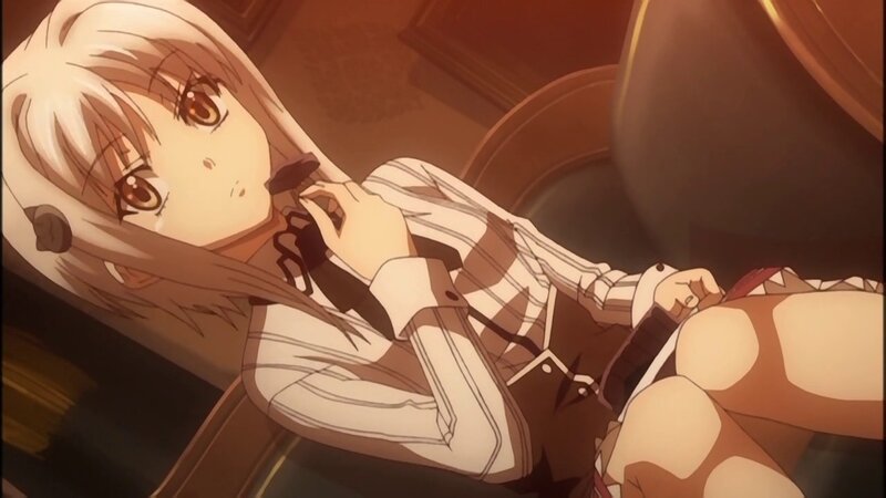 Anime Girl Lying Down — Brown, Dramatic, Chair