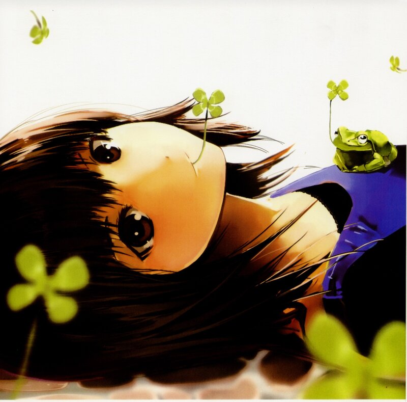 Anime Girl Lying Down — Brown