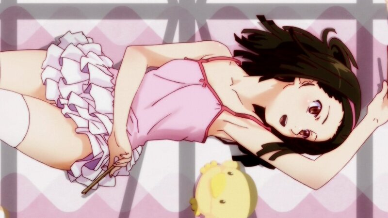 Anime Girl Lying Down — Pink, Calm, Doll