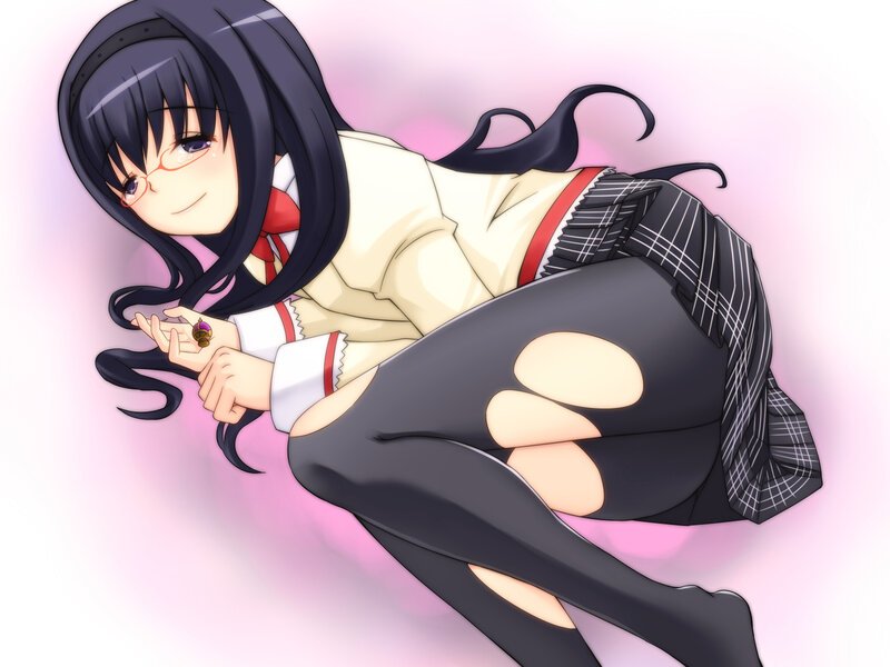 Anime Girl Lying Down — Pink, Calm, Glasses