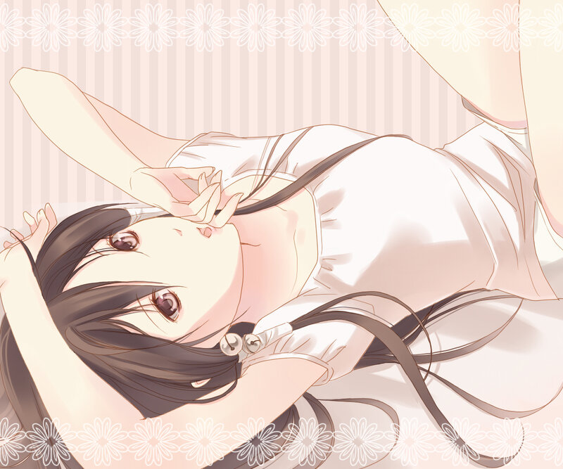 Anime Girl Lying Down — Pink, Calm, Manga