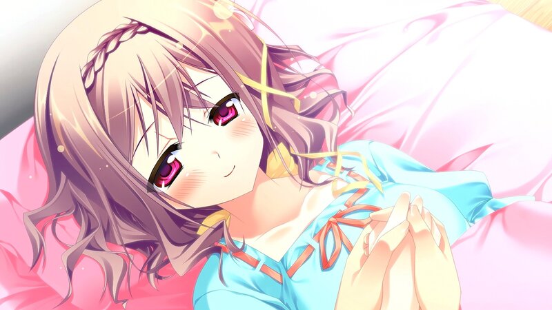 Anime Girl Lying Down — Pink, Calm, Pillow