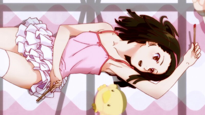 Anime Girl Lying Down — Pink, Relaxed, Afternoon