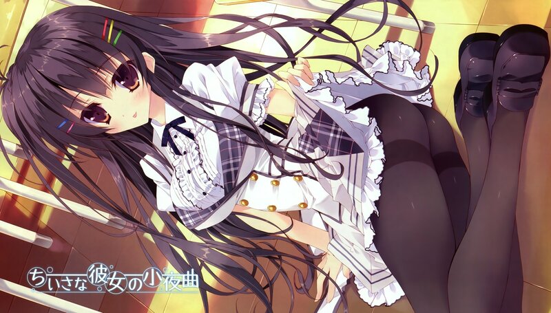 Anime Girl Lying Down — Purple, Calm, Afternoon