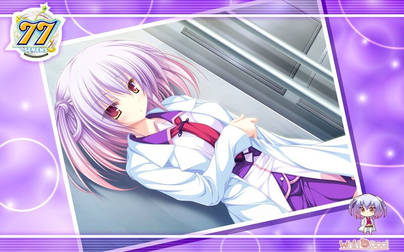 Anime Girl Lying Down — Purple, Calm, Digital Art