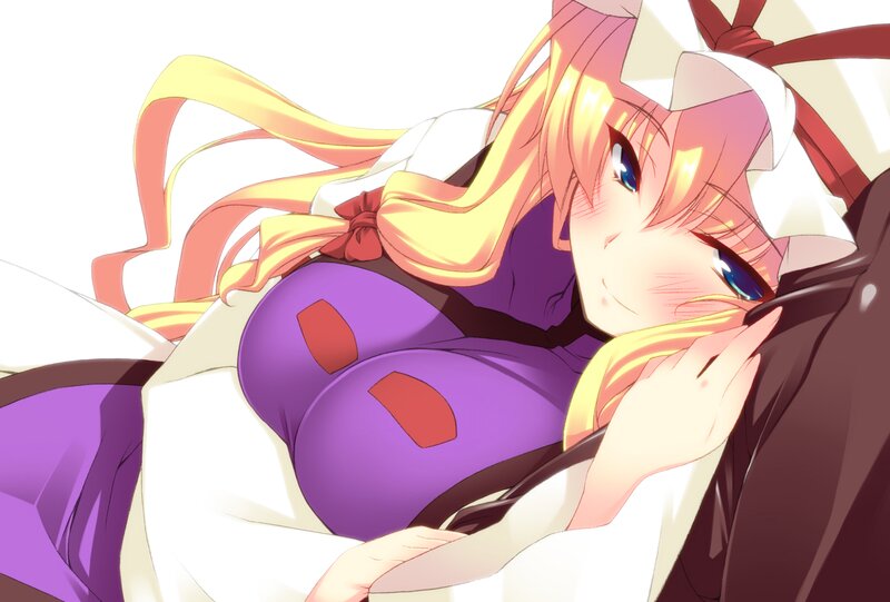 Anime Girl Lying Down — Purple, Calm, Purple Outfit