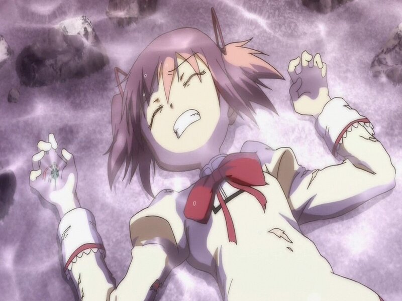Anime Girl Lying Down — Purple, Dramatic, Purple Hair