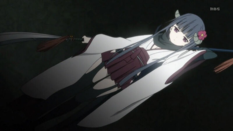 Anime Girl Lying Down — White, Dramatic