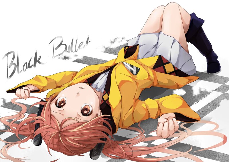 Anime Girl Lying Down — Yellow, Dramatic