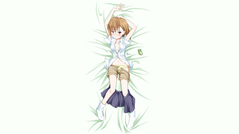 anime girl lying in grass