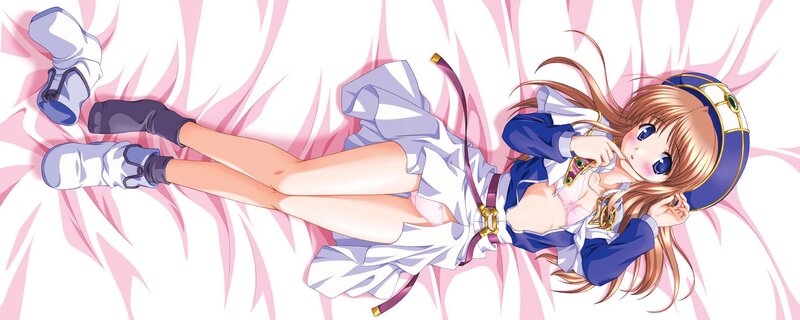anime girl lying on bed